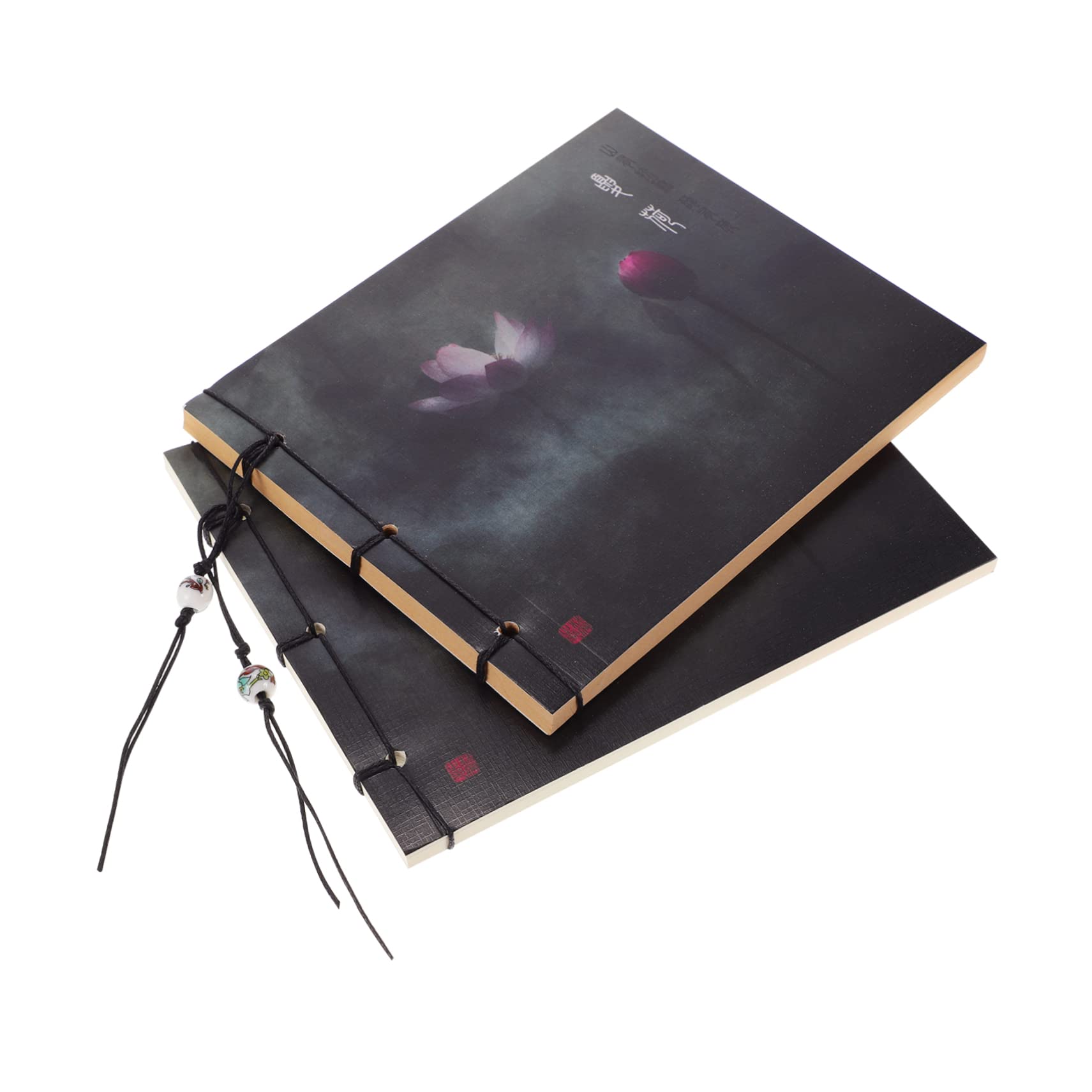 EXCEART 2pcs Retro Thread-Bound Journal for Drawing - Handcrafted Chinese Wind Notebook with Assorted Color Pages Ideal for Note-Taking and Journaling