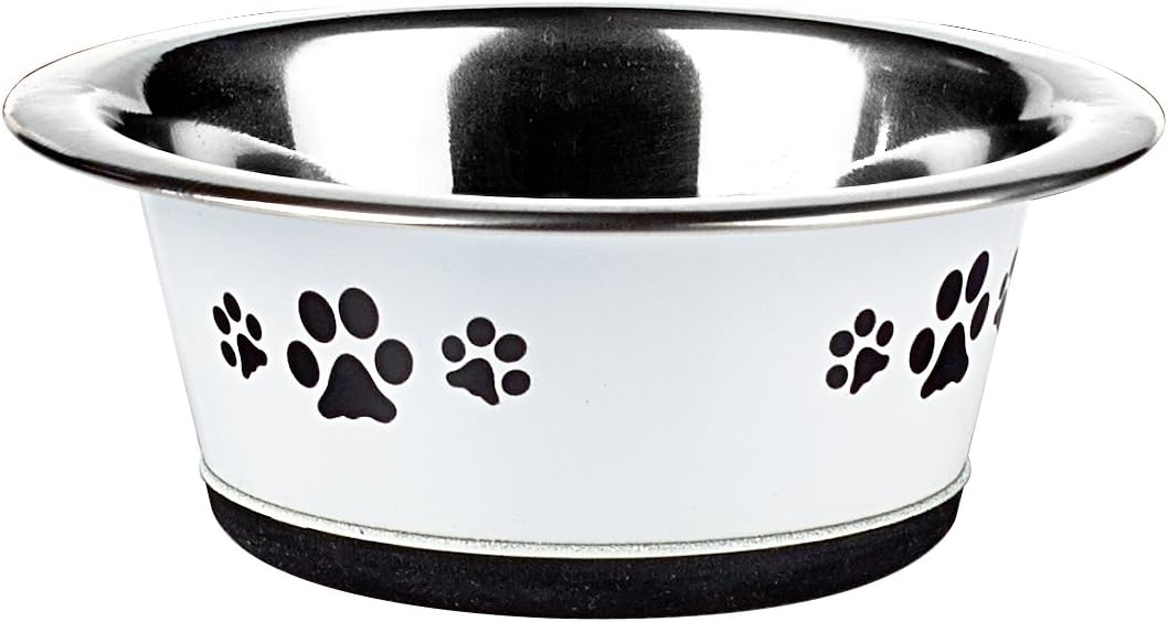 Classic Pet Products Classic Posh Paws Cat Dish, 240 ml, White, 240ml