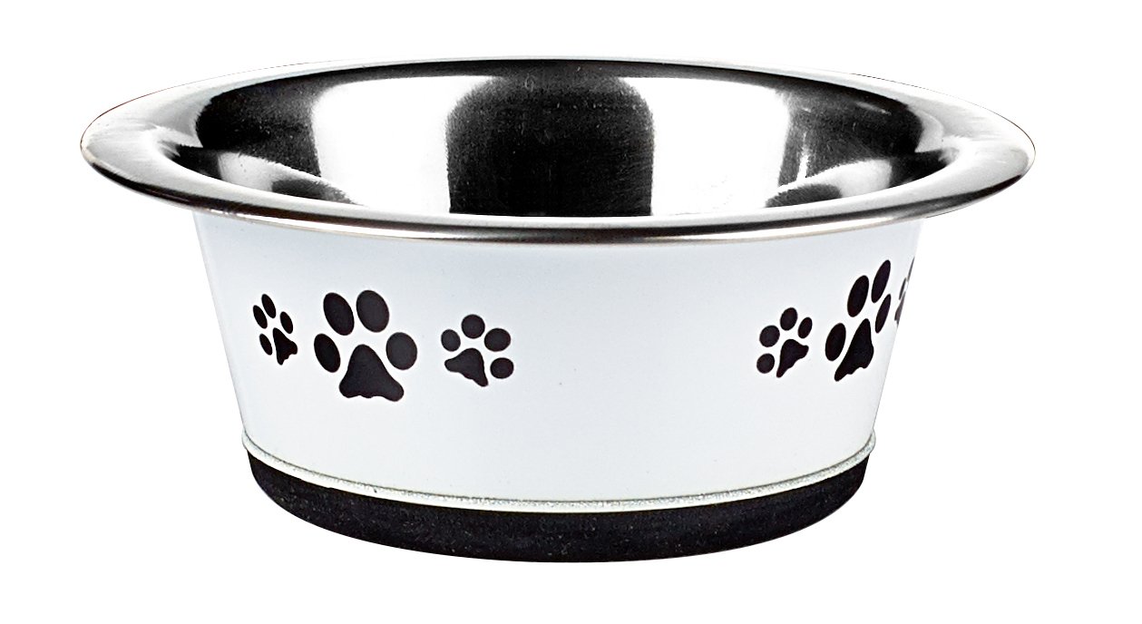 Classic Pet Products Classic Posh Paws Cat Dish, 240 ml, White