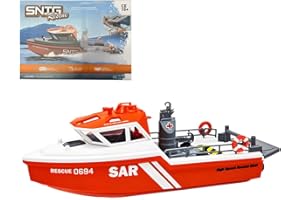 ConGamefun Remote Control Boat for Adults, 1/32 8KM/H RC Rescue Boat Model ，RC Electric Tugboat Model, RC Electric Boat Model