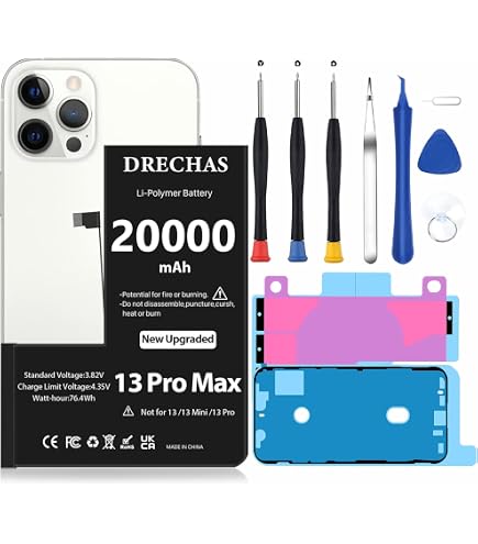 Amazon.com: BOANV 9300mAh Replacement Battery for iPhone 13 Pro