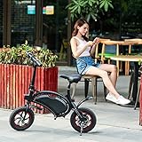 shaofu Folding Electric Bicycle - 350W 36V Waterproof E-Bike with 15 Mile Range, Collapsible Frame, and APP Speed Setting