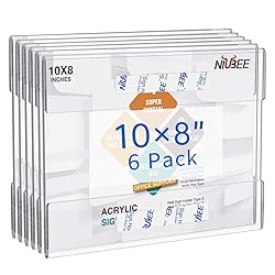 Niubee 8x10 inch Wall Mount Acrylic Sign Holder