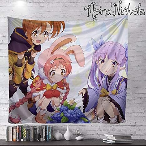 Amazon Co Jp Moira タペストリー プリンセスコネクト Re Dive プリコネr 氷川鏡華 茜ミミ 穂高みそぎ 大判壁掛け 背景布け 掛ける絵 アニメ 多機能 ホーム装飾 カーテン ソファー ベッド 寝具 装飾 軽量 カスタム可能 70x100cm ホビー