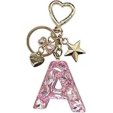 DIJIAHUA Letter Keychain for Women, Bling Bag Charm, Cute KeyRing Handbag Accessories Gift for Women