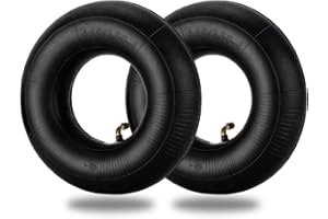 SPORTYOUTH 4.10/3.50-4" Inner Tubes, 2 Pack Heavy Duty 4.10 3.50-4/410/350-4 Replacement Tire Inner Tube with Bent Valve Stem for Wheelbarrow, Lawn Mower, Hand Truck, 4" Cart, Tractor, Dolly, Trailer, etc