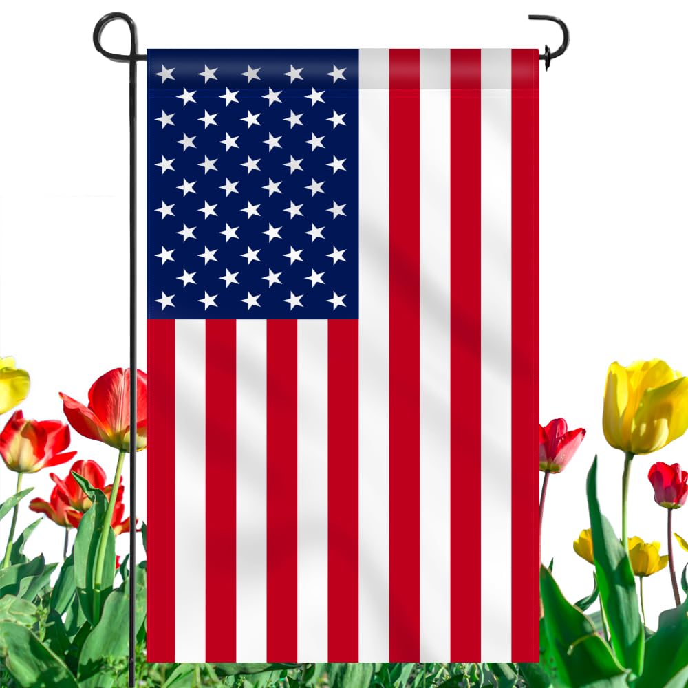 ANLEY Double Sided Premium Garden Flag, USA United States Decorative Garden Flags - Weather Resistant & Double Stitched - 18 x 12.5 Inch (45 X 31cm)