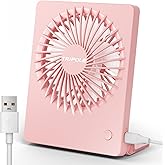 TriPole Mini Desk Fan USB Powered Portable Fan Small Personal Fan 3 Speeds Strong Airflow Table Fan for Travel Home Office Bedroom Desktop, 3.3ft Cable (No Battery, Pink)