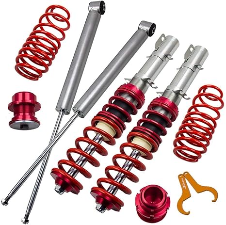 Amazon Co Jp 車のショックアブソーバー キットショックアブソーバフロントとリアを下げるサスペンションのショックアブソーバフィット感のためのゴルフmk4 ホーム キッチン