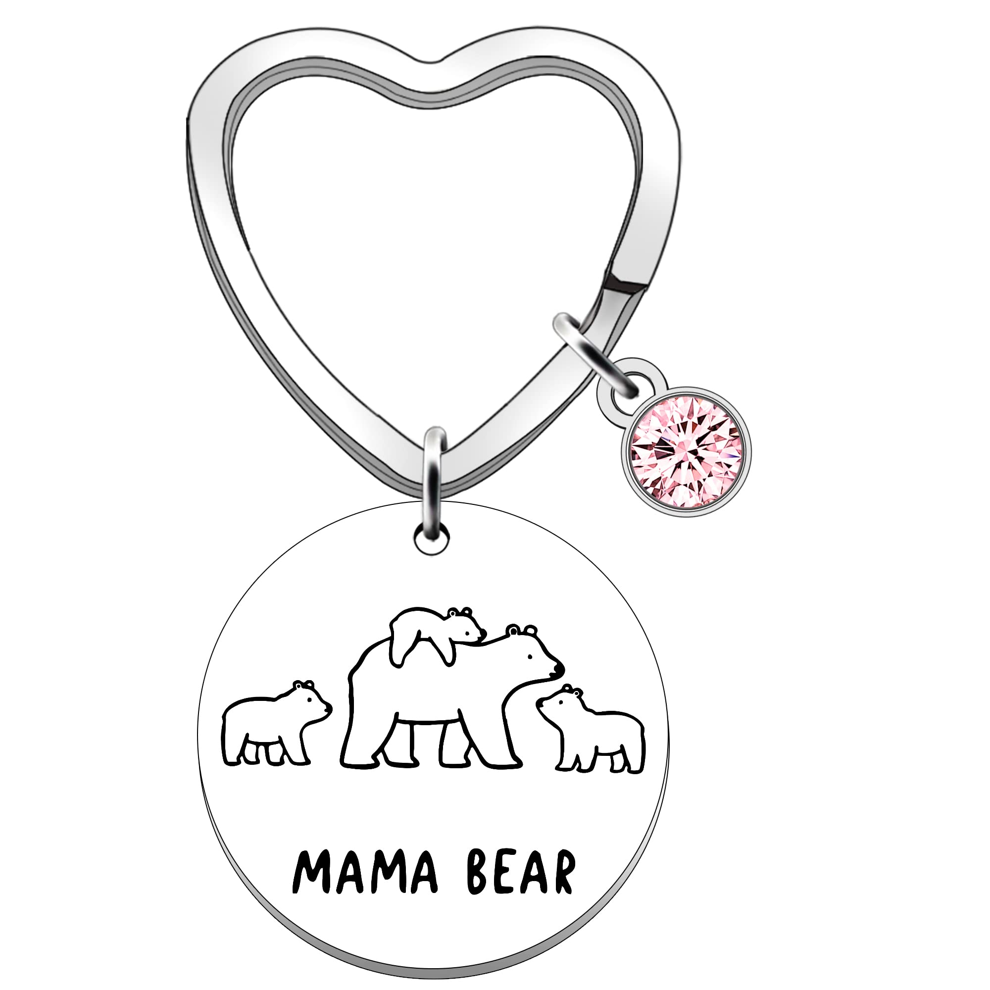 SDOFY Mum Mama Bear Keyring Gifts for Mum & Mummy - Mother's Day, Birthday & Christmas Keychain