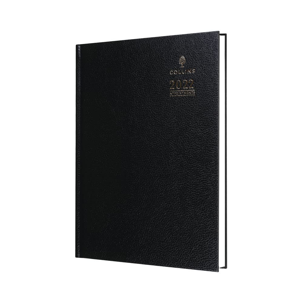 Collins Desk A4 Day to a Page with Appointments 2022 Diary - Black