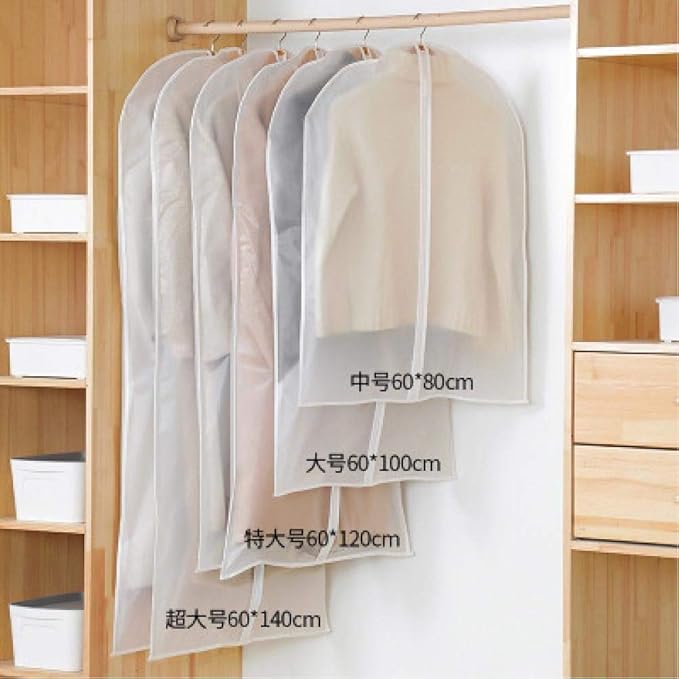 5PCS Home Schlafzimmer Transparente Kleidung Staubschutz Kleiderschrank