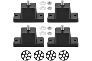 MAOPINER 4 Pack Rubber Vibration Isolator Mounting Bracket with 4 Pack Pads, Anti-Vibration Rubber Isolator Mounts for Outdoor Mini Split Air Conditioner Condenser