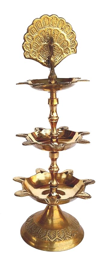 Rastogi Handicrafts Pure Brass Diya (Puja Lamp) Hindu Pooja Article ,Diyas , Deepak Oil Lamp