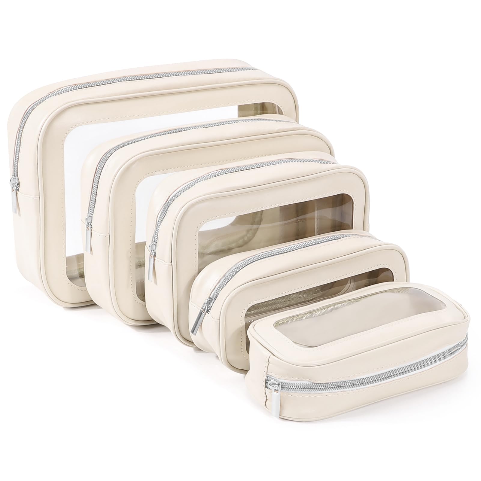 Photo 1 of YOPCDJ 5PCS Diaper Bag Organizer Pouch Set, TSA Approved Toiletry Bag?Clear Waterproof TPU Makeup Bag Set Travel Organizer Bags for Women and Kids