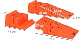 DURHAND 2 Pack Car Ramps 5 Ton Heavy Duty Plastic Vehicle Ramp Orange 91x30x21cm view 7