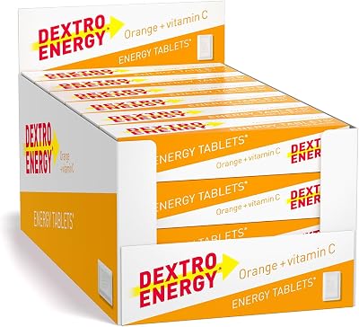 Dextro Energy Orange Tablets 24 Pack 47g Vegan Fast Acting Carbs Vitamin C
