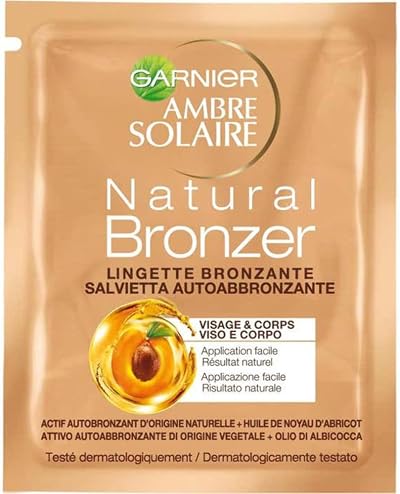 Ambre Solaire No Streaks Bronzer Self Tan Face Wipes 6.1ml Easy Tan