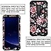 OBBCase Galaxy S9 Plus Case,Galaxy S9 Plus Floral Case,3 in 1 Heavy Duty Hybrid Silicone + Hard PC Sturdy Cover High Impact Resistant Protective Case for Samsung Galaxy S9 Plus Rose Flower Black