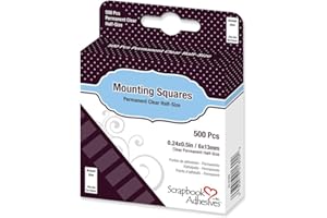 SCRAPBOOK ADHESIVES BY 3L Permanent Mounting Squares, 1/2-Inch x 1/2-Inch, 250/pkg, White