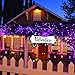LALAPAO Solar Powered String Lights Halloween Outdoor Decor 72ft 200 LED 8 Mode Fairy Lights Waterproof for Indoor Garden Party Patio Home Wedding Lawn Christmas Tree Decorations (Purple)