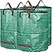GardenMate 3-Pack 80 Gallons Professional Reusable Garden Waste Bags (H33, D26 inches) - Yard Waste Bags with Double Bottom primary