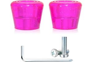 VNAKER PU Rubber Roller Skate Toe Stoppers 1 Pair with Screws