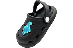 POPO PEA Girls Little Kids Luminous Sandals (Runs 1 Size Large) Boys Wide Pool Slip on Clogs Big Kid Toddler Garden Water Soft Sandal Children Comfortable Swim Beach Shoes