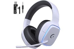 2.4GHz Wireless Gaming Headsets for PS5, PS4, PC, Switch - Bluetooth 5.3 Gaming Headphones with Noise Canceling Mic, 7.1 Surr