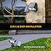 Mpow Solar Spotlight, 2-in-1 Outdoor Landscape Light Security Spotlight Wall light with 2 Solar Panel for Patio, Lawn, Garden, Deck,Yard, Pathway (2 Pack)