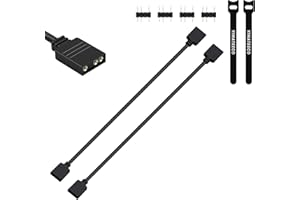 YIMATEECO ARGB Extension Cable 1 to 1 Addressable RGB Extension Cable ARGB LED Sync Cables 5V 3-Pin Lights Connector Hub Cord