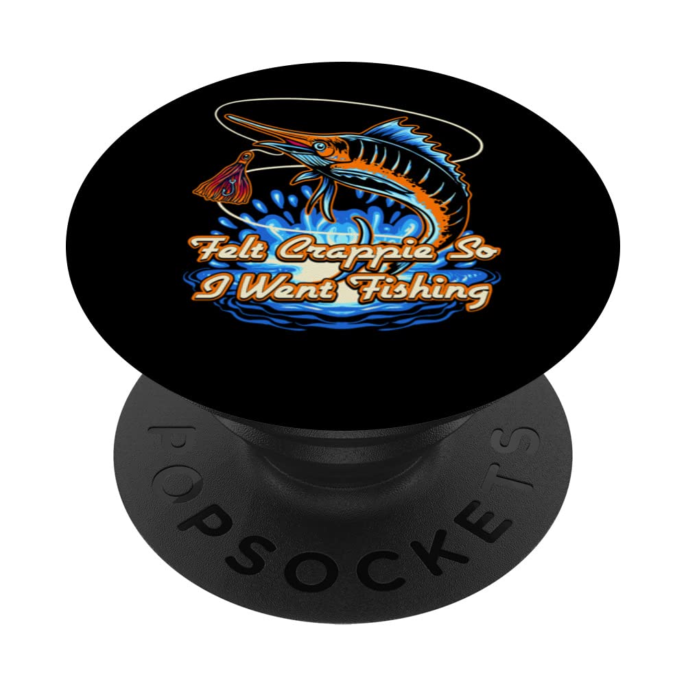 Felt Crappie So I Went Fishing Introvert Lakes Antisocial PopSockets Swappable PopGrip