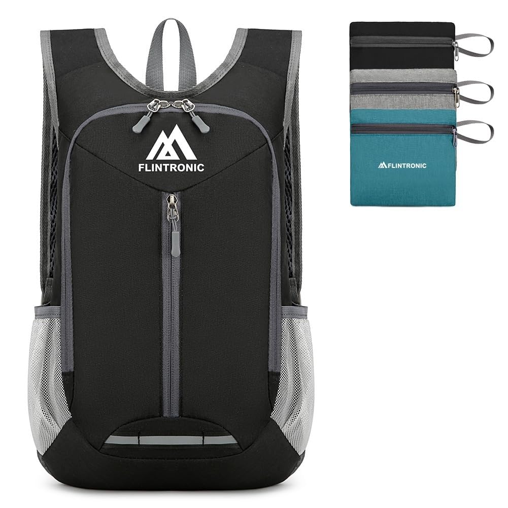 flintronic Foldable Backpack, Ultra Lightweight Rucksack, 16L Hiking Backpack, Unisex Packable Backpack For Men Women, Waterproof Travel Daypack For Outdoor Sport Biking Hiking Climbing