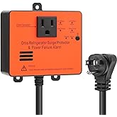Ortis Refrigerator Surge Protector & Power Failure Alarm, Protects Against Voltage Abnormalities, with LED Indicator Light & 110dB Alarm, Ideal for Refrigerators, Freezers, and Sewage