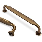 KOMOTIA 10 Pack 5 inch Antique Brass Kitchen Cabinet Handles | Heavy-Duty,Zinc Alloy,2 Screw Size Options,Easy Installation,For Cupboards,Dressers,Cabinets