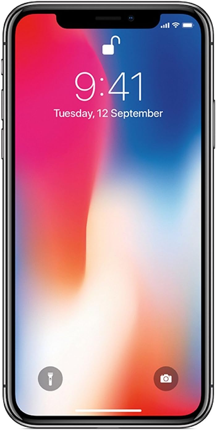 Apple iPhone X 64GB - Space Grey - Unlocked (Renewed)
