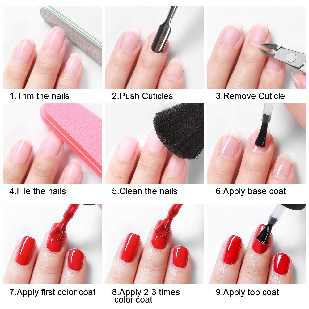 MAYCHAO No Wipe Top Coat and Base Coat Set, 7.3ml 2 Bottles Shine Finish and Long Lasting, Soak Off UV LED Gel Nail Polish for Home DIY and Nail Salon : Beauty