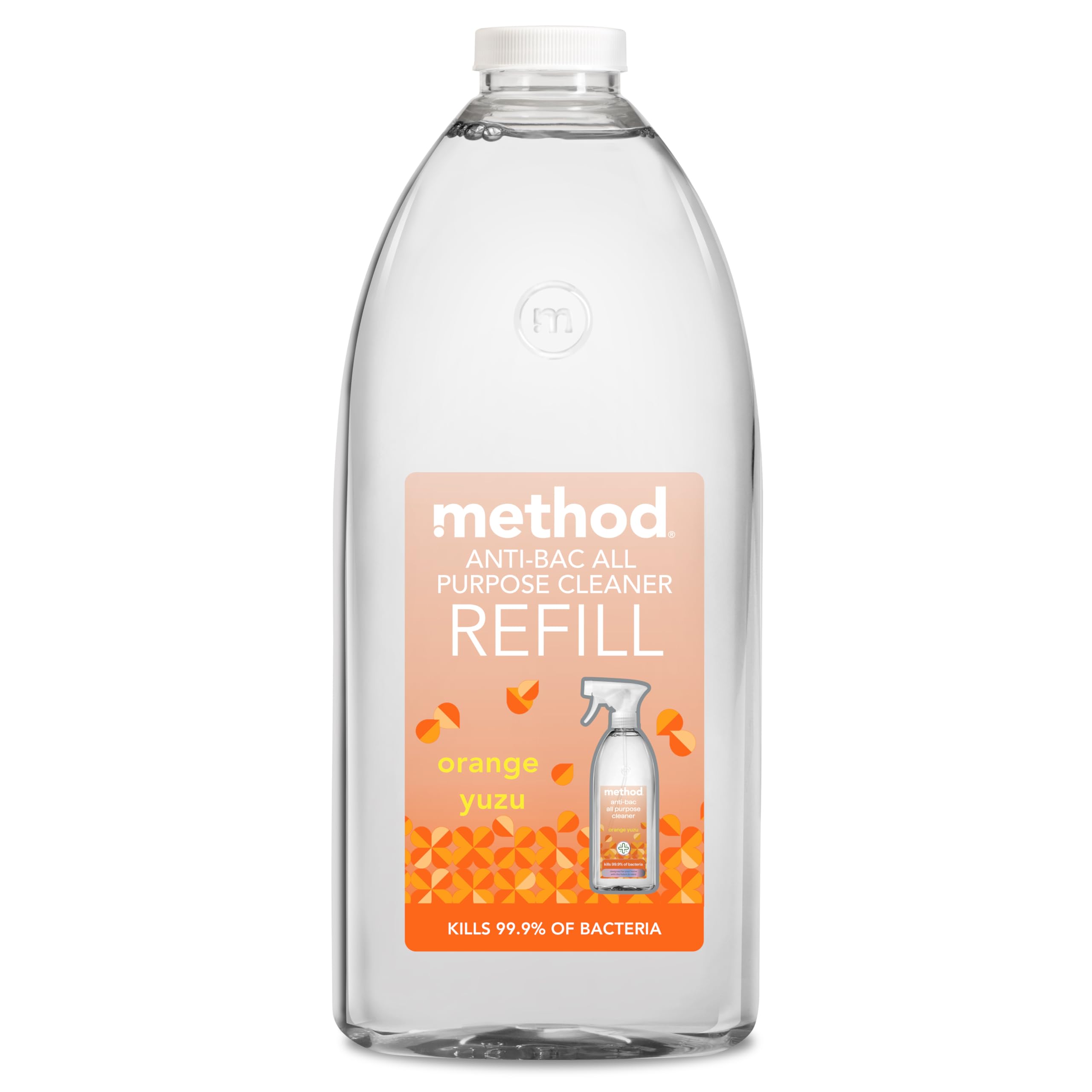 Method Antibacterial Spray Refill, All Purpose Cleaner, Orange Yuzu, 2L