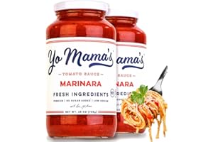 YO MAMA’S FOODS Keto Marinara Pasta and Pizza Sauce by Yo Mama's Foods - Pack of (2) - No Sugar Added, Low Carb, Low Sodium, Gluten Free, Paleo Friendly, and Made with Whole, Non-GMO Tomatoes.