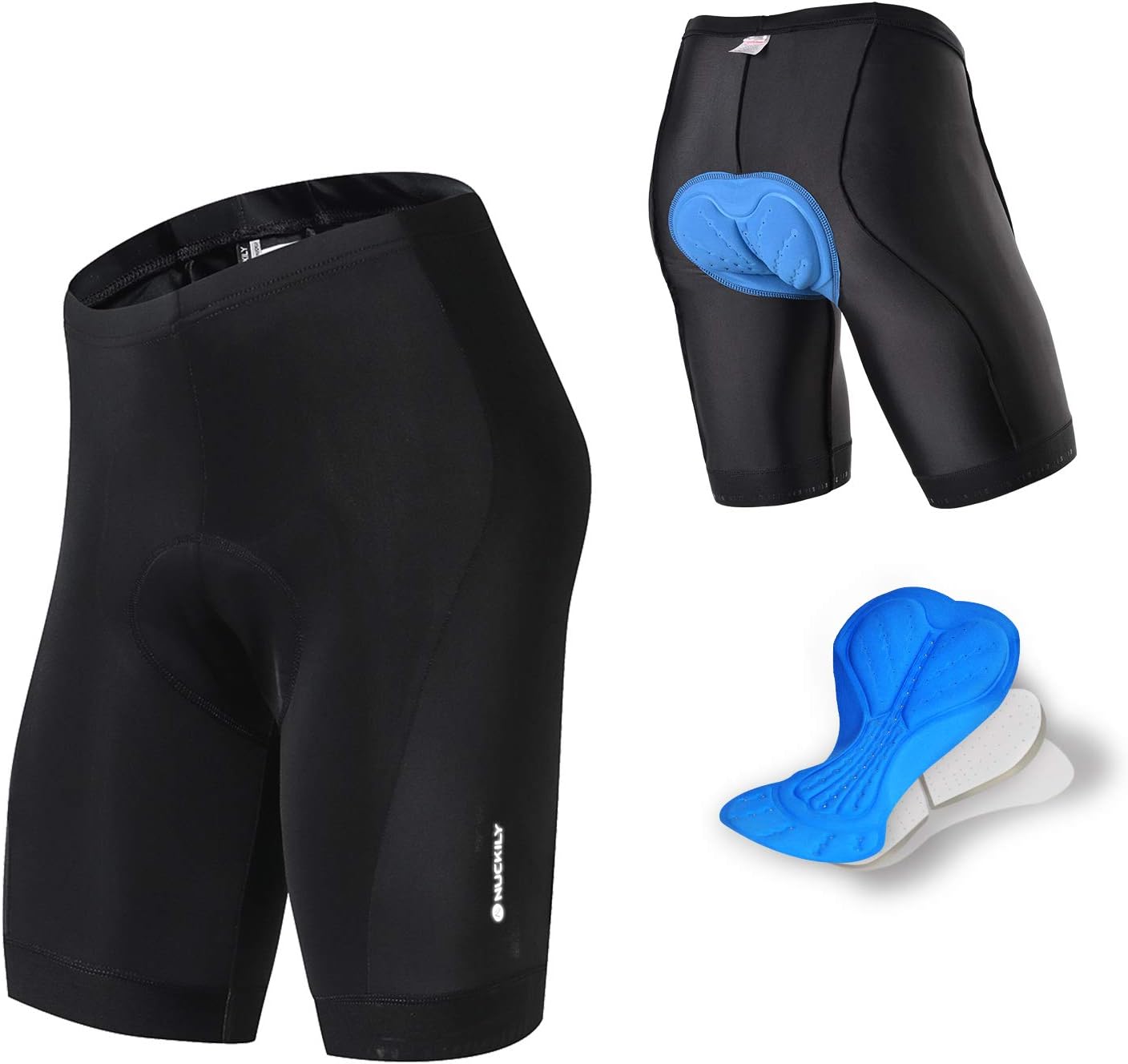 NUCKILY Men's Cycling Tri Shorts 3D Padded Bicycle Riding Pants Bike Biking Clothes Cycle Wear Tights