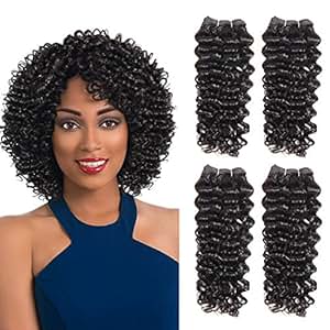 Amazon.com : SLEEK 4 Bundles of Long Jerry Curl Weave ...