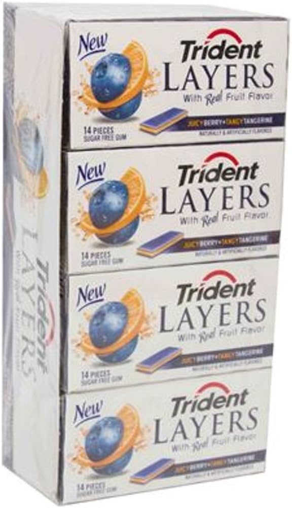 Trident Layers Gum Juicy Berry / Tangy Tangerine