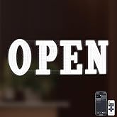 Open Sign for Business, 40"x14" Jumbo Open Sign with Timer and Remote Control, Dynamic Light Modes Led Signs for Storefront Window Bar Salon Cafes Retail Shops White