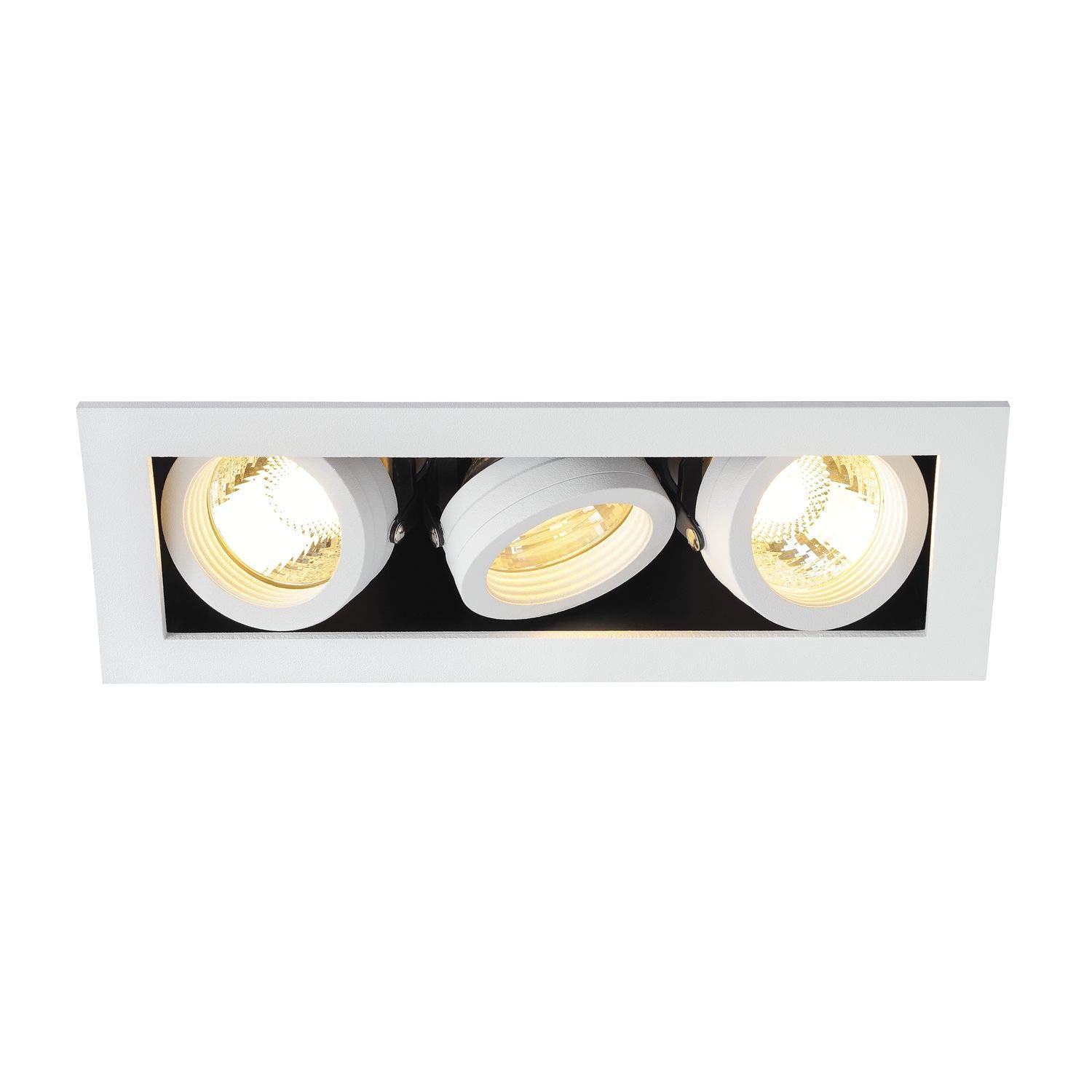 SLV recessed Ceiling Light KADUX 3 / spot, floodlight, Ceiling Spotlight, Ceiling Light, Built-in LED Light, Internal Lighting / GU10 50W White