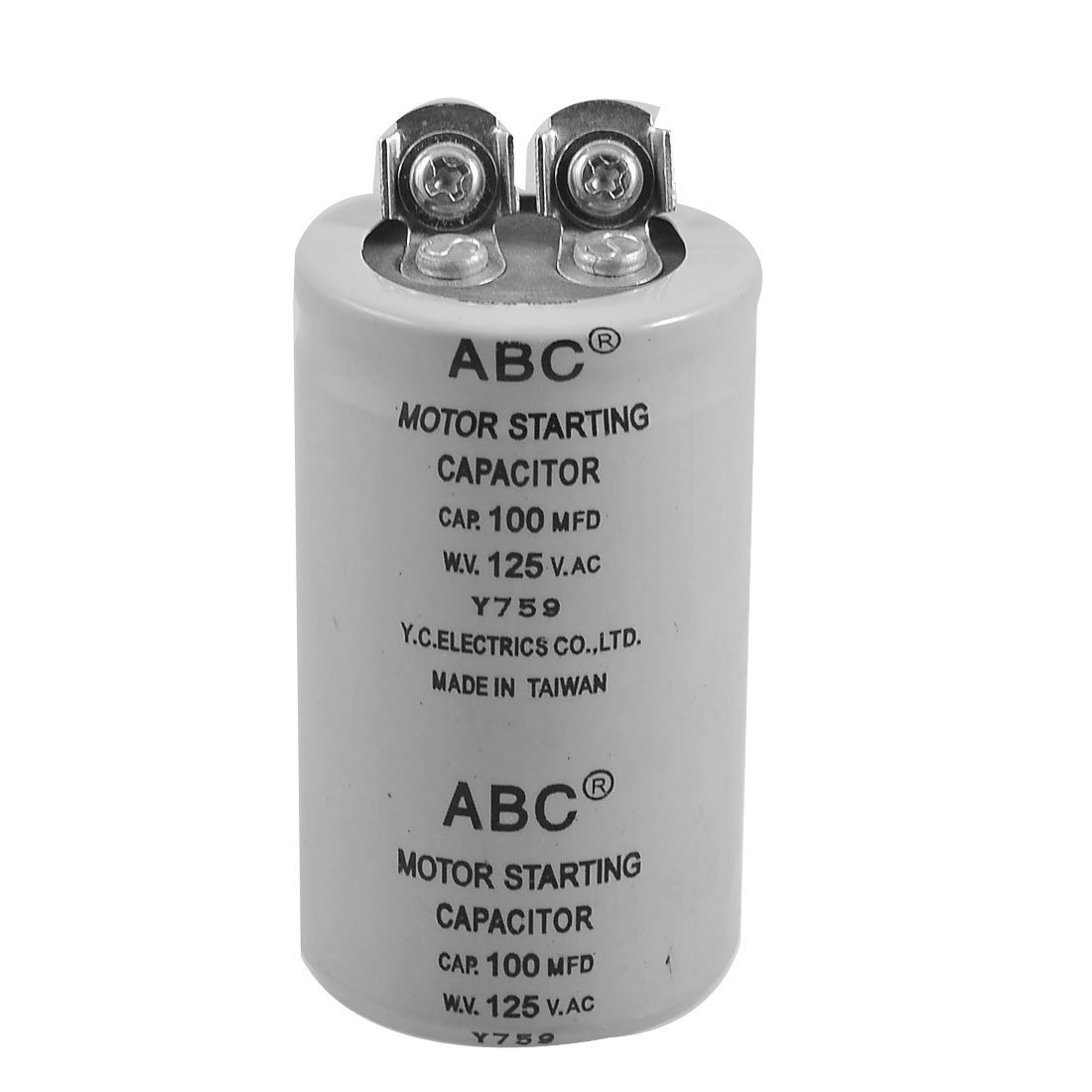 Cylinder 100MFD 125VAC Motor Starting Capacitor Amazon.co.uk Business
