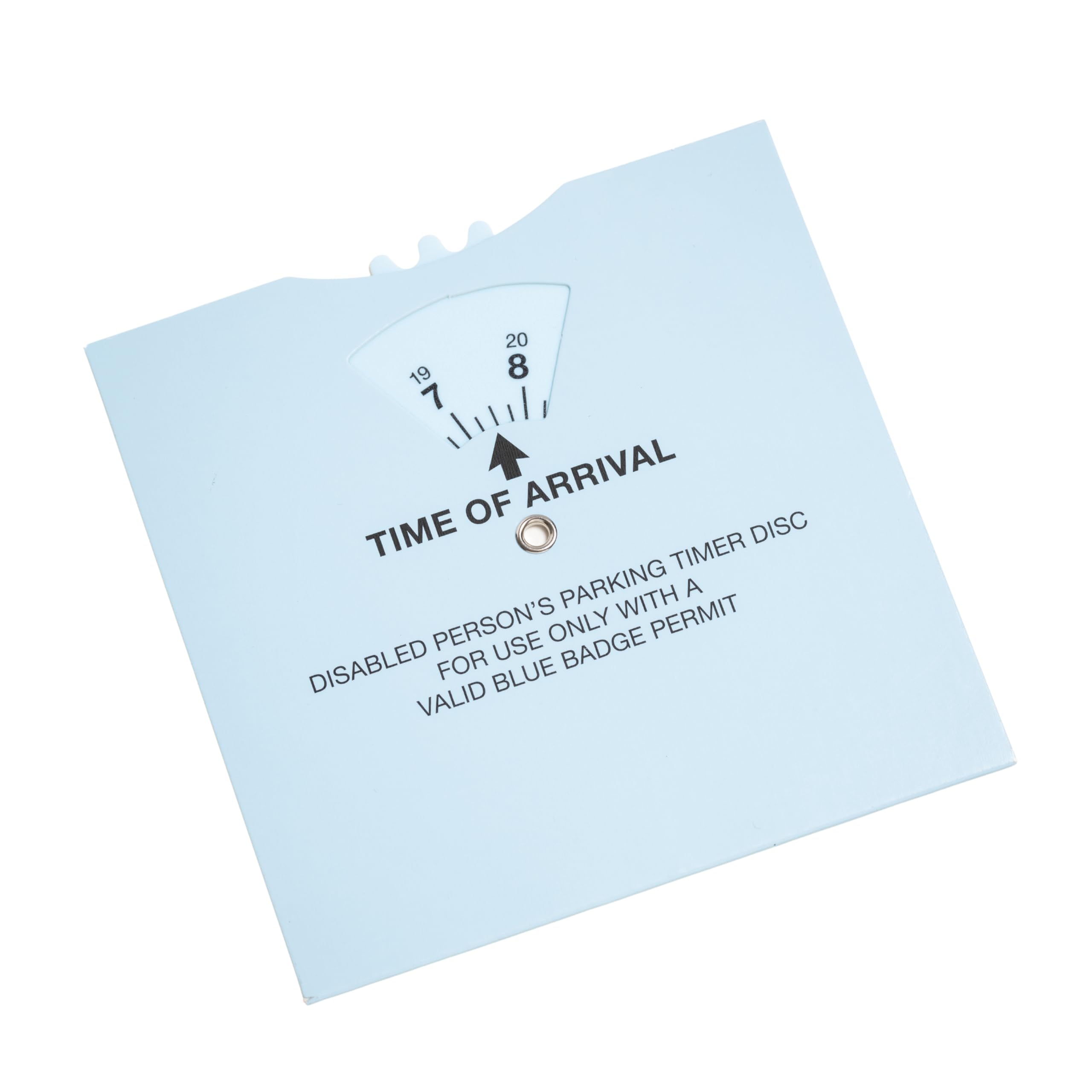 Blue Badge Parking Clock Timer Disc Disabled Parking Permit Accessory for Cars, Vans & Bikes. Displays Arrival Time, Ensures Compliance for Wheelchair Bays & Double Yellow Lines, Avoids Fines