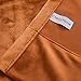 Cherry Home Super Soft Rustic Velvet Pumpkin Orange Blackout Drapes Room Darkening Curtains Panel Grommet Drapery 52 by 96-Inch Caramel Cafe(2 Panels) with Matching Tiebacks