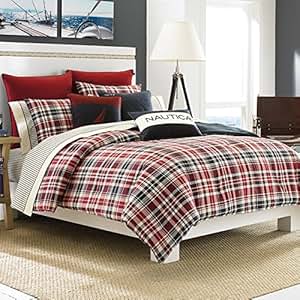 Amazon.com: Nautica Mainsail Plaid Cotton Comforter Set