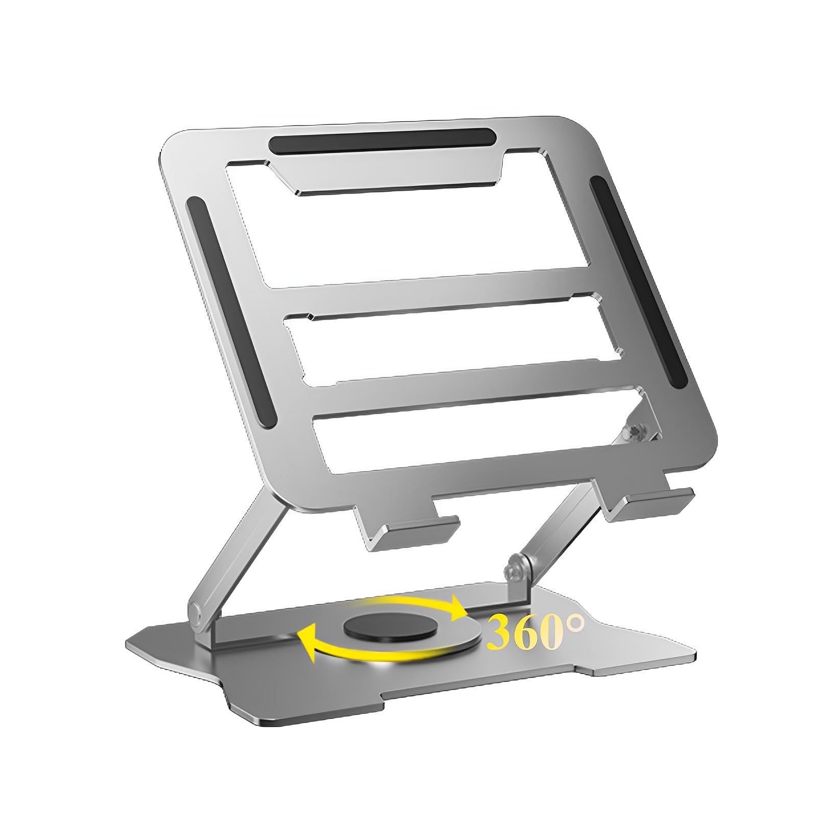 Oenothera Laptop Stand with 360° Rotating Base, Foldable Laptop Stand, Ergonomic Laptop Holder for Laptops (10-17 inches), Including MacBook Pro/Air, Surface Laptop, HP Notebook