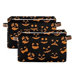 WELLDAY 2PCS Storage Basket Halloween Cute Large